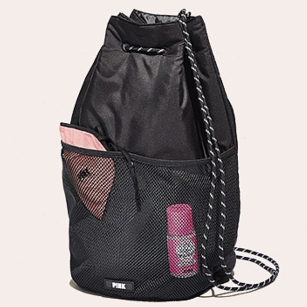 NWT VS Pink Drawstring Backpack Bag